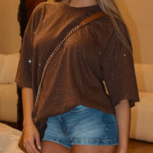 Brown Diamond Crew Neck T-Shirt