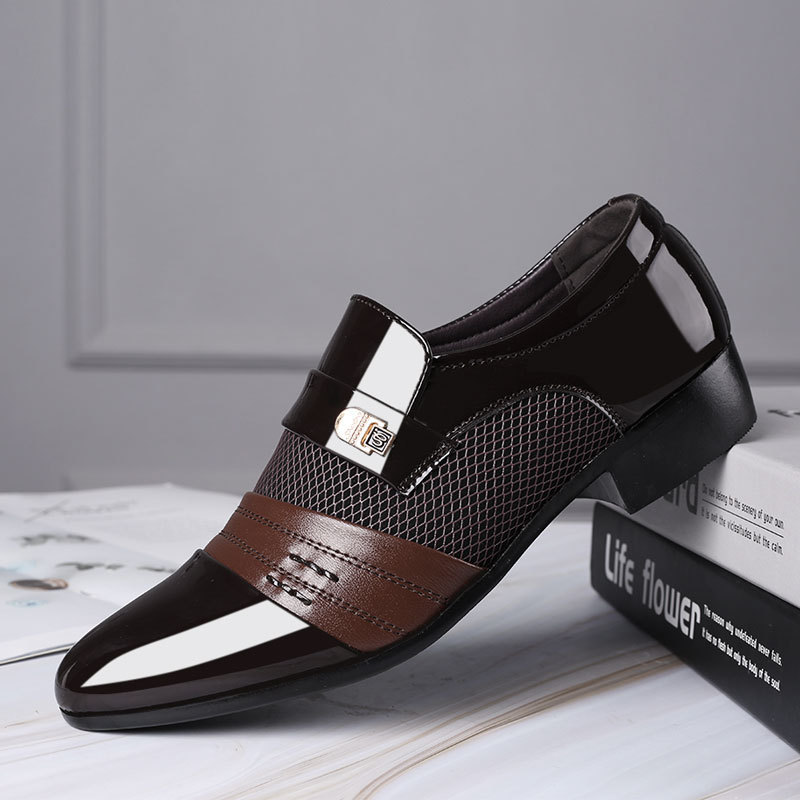 Men's shoes leather shoes men's casual shoes - Image 2